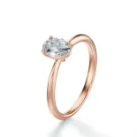 Pierścionek z owalnym diamentem z różowego złota SBPZ_034